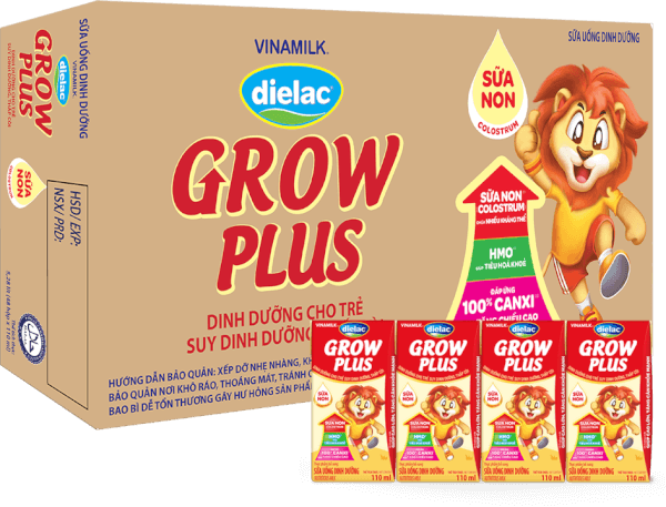 Thùng Sữa uống dinh dưỡng Dielac Grow Plus 110ml (Sữa Non) - Lốc 4 hộp