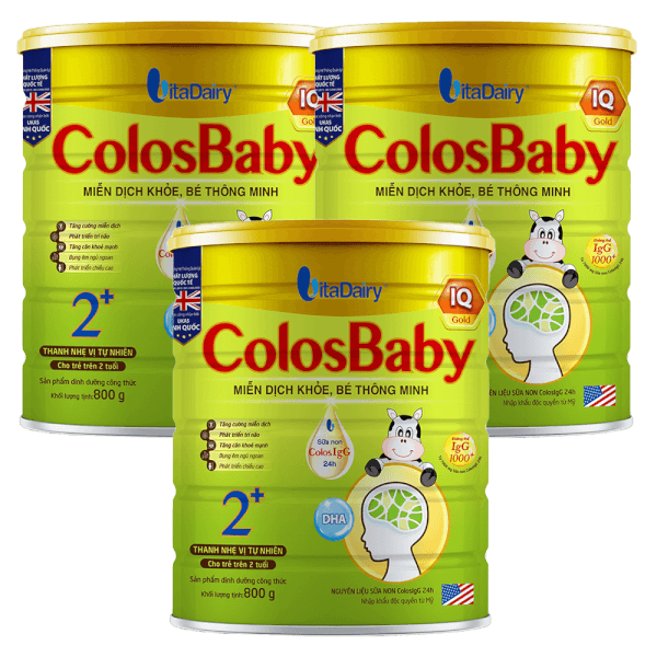 Combo 3 Sữa Colosbaby IQ Gold 2+ 800g (từ 2 tuổi)