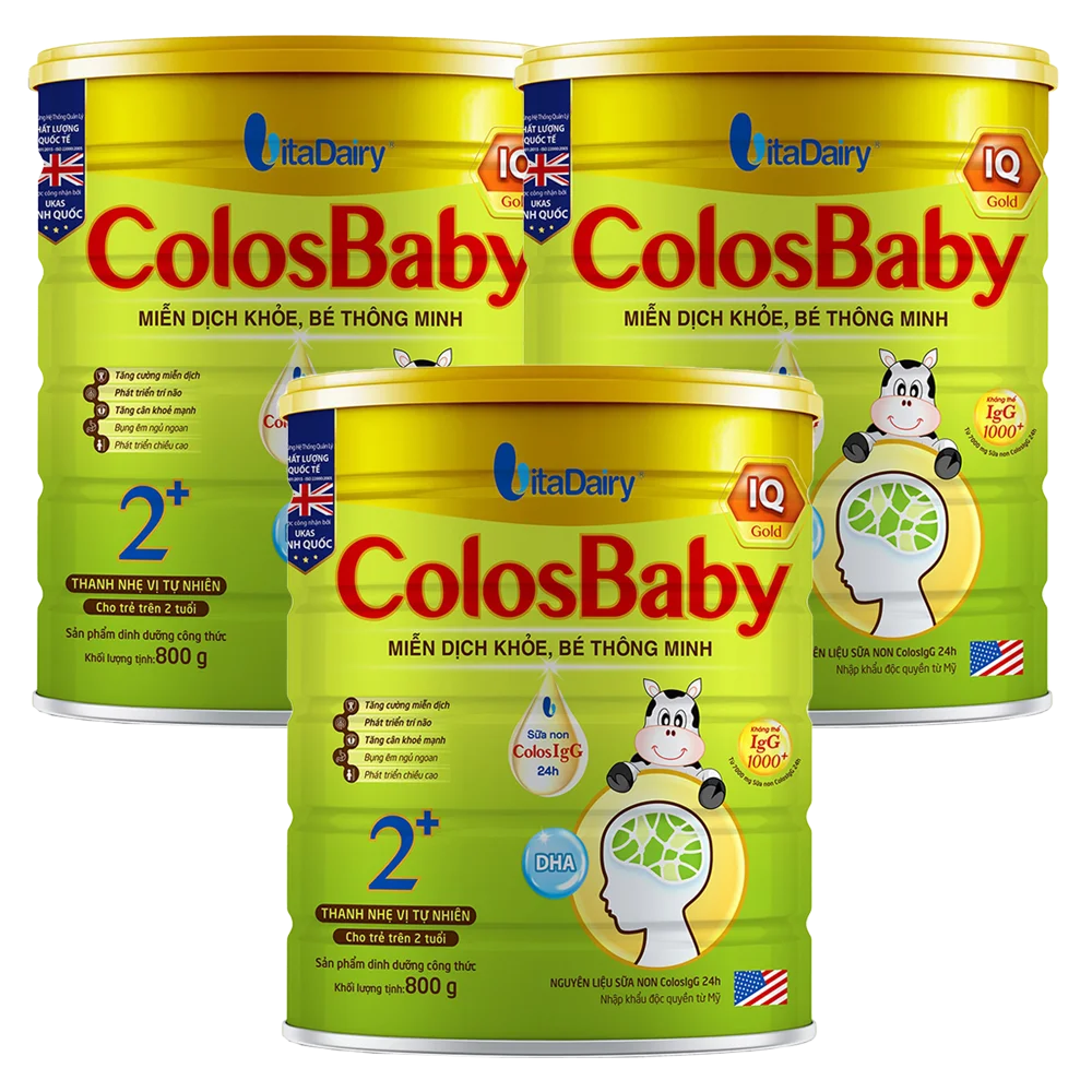 Combo 3 Sữa Colosbaby IQ Gold 2+ 800g (từ 2 tuổi)