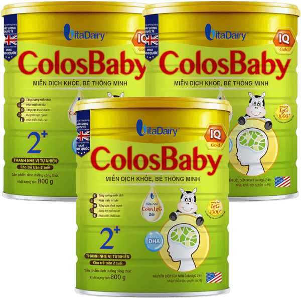 Combo 3 Sữa Colosbaby IQ Gold 2+ 800g (từ 2 tuổi)