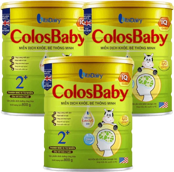 Combo 3 Sữa Colosbaby IQ Gold 2+ 800g (từ 2 tuổi)