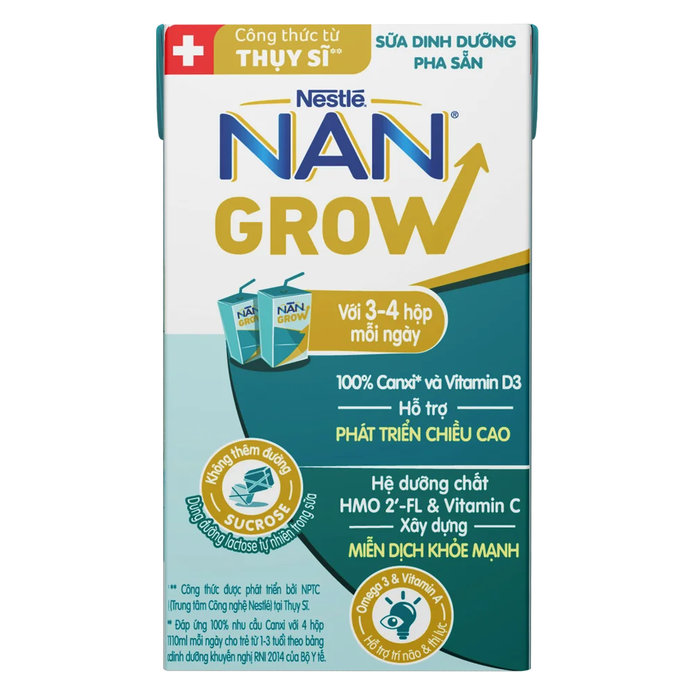 Combo 3 lốc thực phẩm bổ sung Nestlé NANGROW 9 (4x110ml)