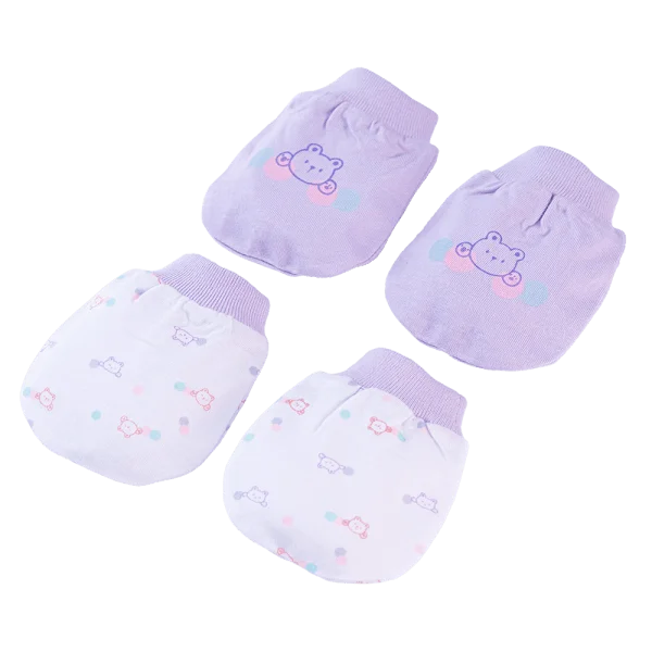 Cặp bao tay sơ sinh bo Animo HN522052 (NB,Tím)