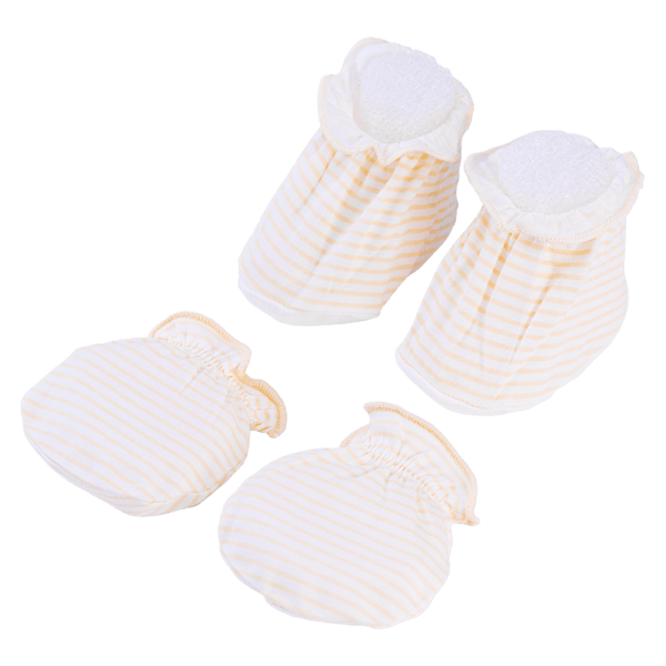 Bộ bao tay chân sơ sinh thun Animo BA1022047 (NB,Vàng sọc)