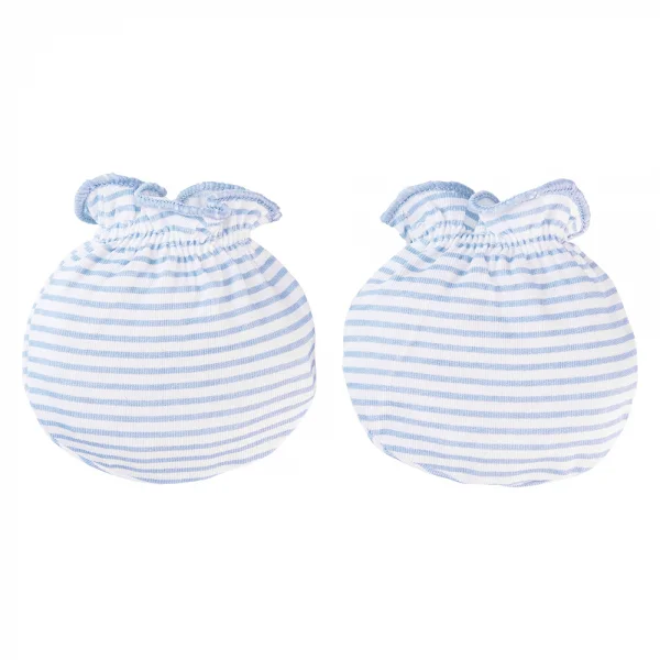 Bộ bao tay chân sơ sinh thun Animo BA1022045 (NB,Xanh sọc)