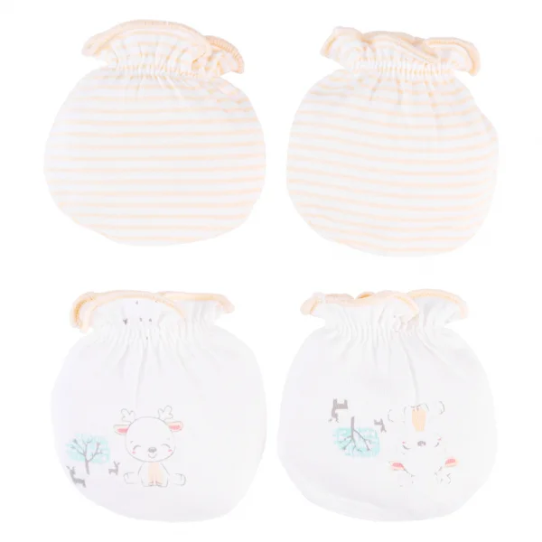 Cặp bao tay sơ sinh thun Animo BA1022072 (NB,Vàng)