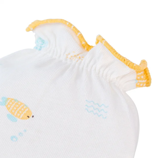 Cặp bao tay sơ sinh thun Animo BA1022072 (NB,Vàng)