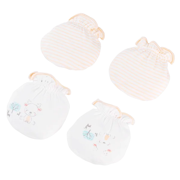 Cặp bao tay sơ sinh thun Animo BA1022072 (NB,Vàng)