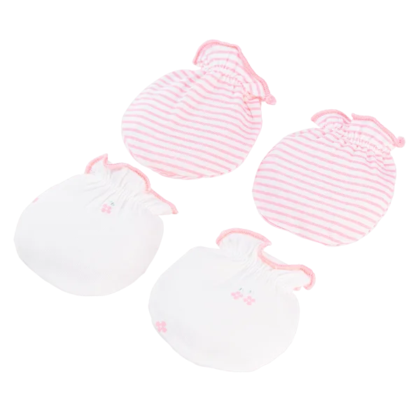 Cặp bao tay sơ sinh thun Animo BA1022070 (NB,Hồng)