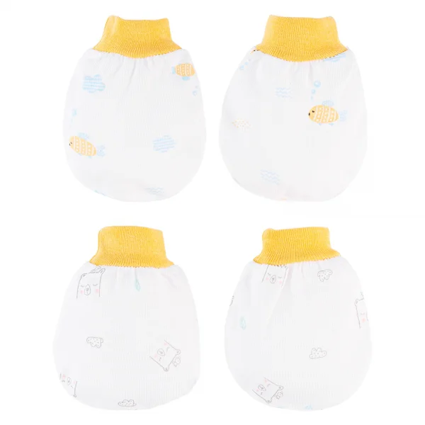 Cặp bao tay sơ sinh bo Animo BA1022068 (NB,Vàng)