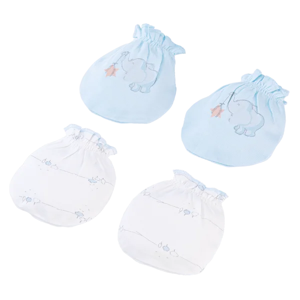 Cặp bao tay sơ sinh thun Animo HN522053 (NB,Xanh ngọc)