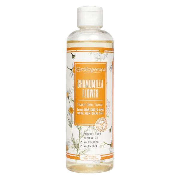 Toner Hoa Cúc & AHA Ngừa mụn giảm dầu MILAGANICS 250ml
