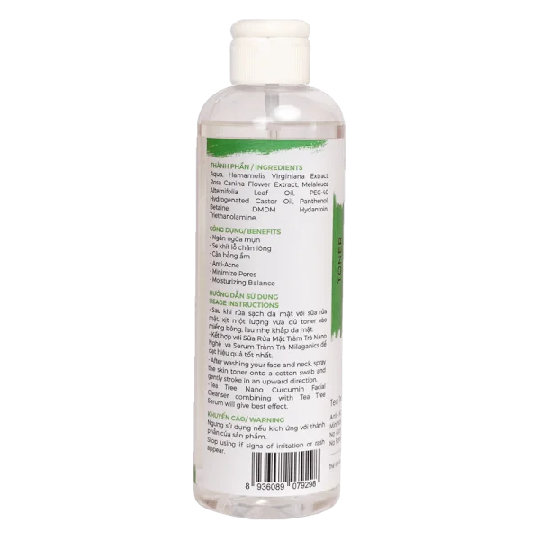 Toner Tràm trà MILAGANICS 250ml