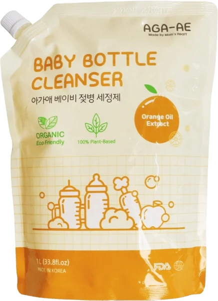 Nước rửa bình sữa AGA-AE hương cam - Túi 1L