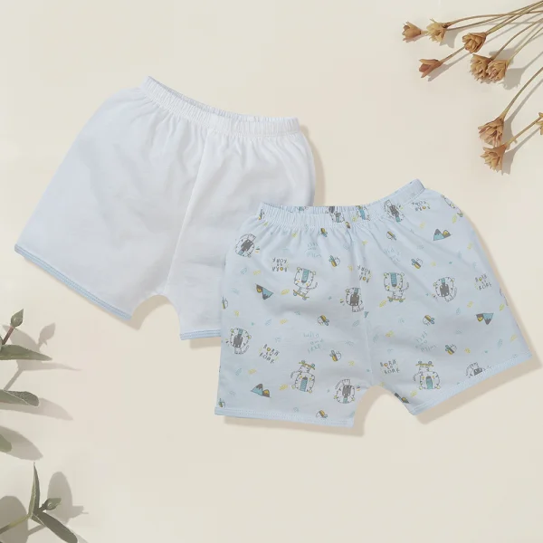 Cặp quần sơ sinh ngắn Animo KV422091 (NB-12M,Xanh biển)