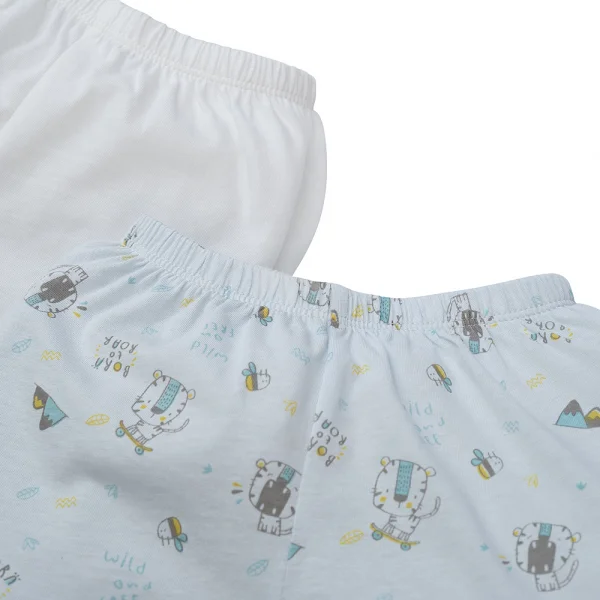 Cặp quần sơ sinh ngắn Animo KV422091 (NB-12M,Xanh biển)