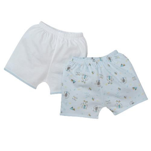 Cặp quần sơ sinh ngắn Animo KV422091 (NB-12M,Xanh biển)