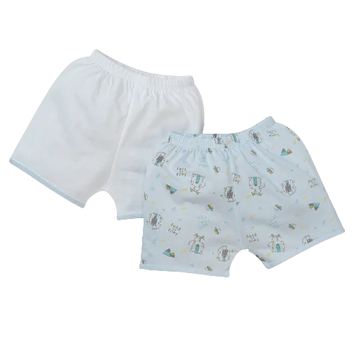 Cặp quần sơ sinh ngắn Animo KV422091 (NB-12M,Xanh biển)