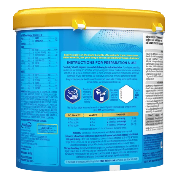 Combo 3 lon Sữa Enfamil Enspire Infant Formula 581g (0-12 tháng)