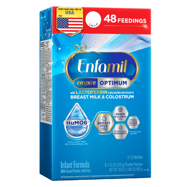 Combo 3 lon Sữa Enfamil Enspire Infant Formula 850g (0-12 tháng)