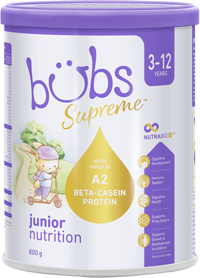 Sữa Bubs Supreme Junior Nutrition 800g (3-12 tuổi)