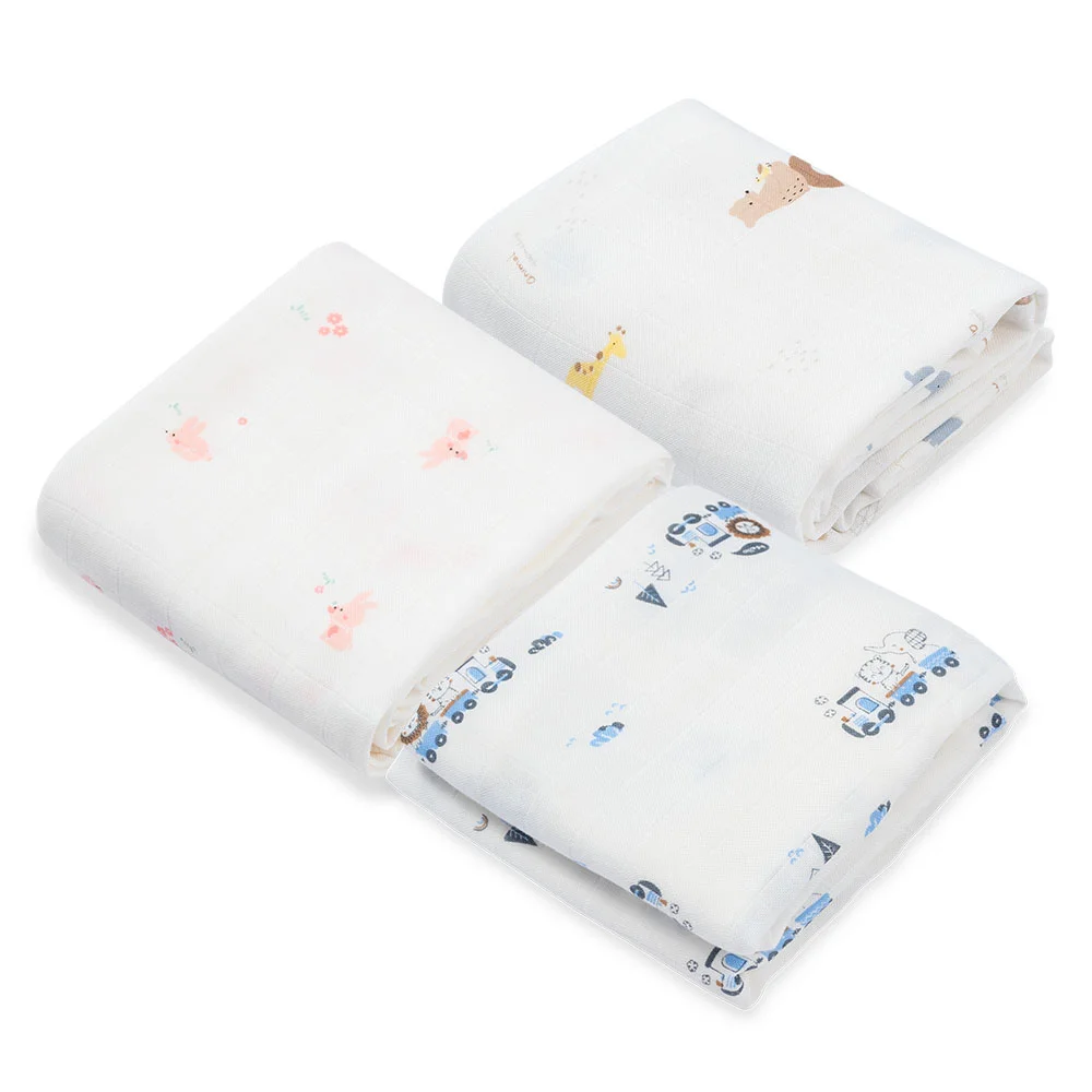 Khăn gạc tắm sợi tre 2 lớp Animo T2304_NBA005 (60x120cm,1 cái) (giao màu ngẫu nhiên)