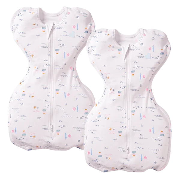 Combo 2 Nhộng chũn sợi tre kháng khuẩn Animo VD423035 (NB,Trắng)