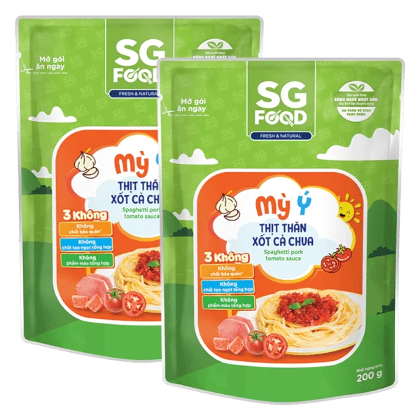 Combo 2 Mỳ Ý thịt thăn xốt cà chua SG Food 200g