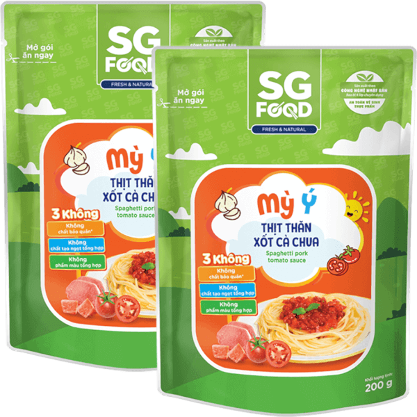 Combo 2 Mỳ Ý thịt thăn xốt cà chua SG Food 200g