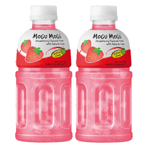 Combo 2 Nước uống Mogu Mogu vị Dâu với Thạch Dừa 320ml