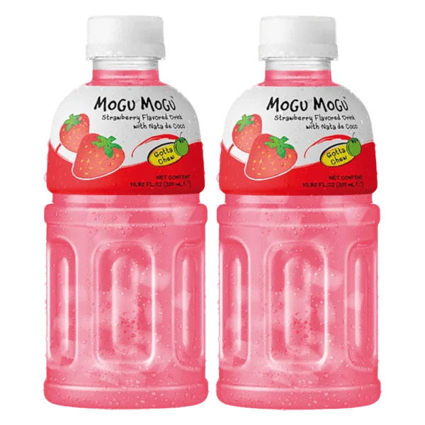 Combo 2 Nước uống Mogu Mogu vị Dâu với Thạch Dừa 320ml