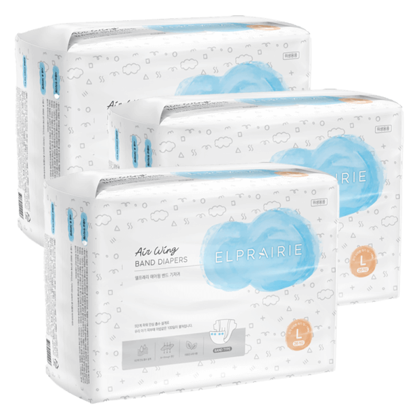 Combo 3 Bỉm tã dán Elprairie AW (L, 10-14kg, 26 miếng)