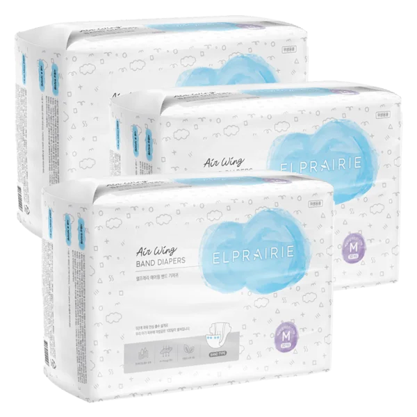 Combo 3 Bỉm tã dán Elprairie AW (M, 6-11kg, 30 miếng)