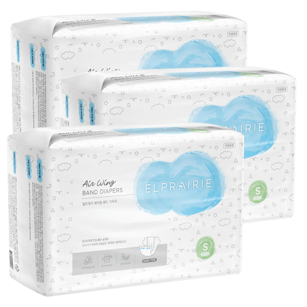 Combo 3 Bỉm tã dán Elprairie AW (S, dưới 6.5kg, 34 miếng)
