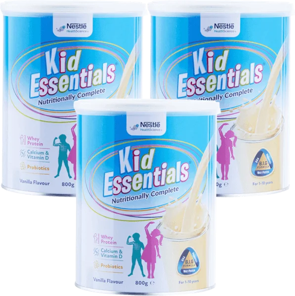 Combo 3 Thực phẩm dinh dưỡng y học Nestle Kid Essentials Nutritionally Complete 800g (1-10 tuổi)
