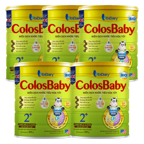 Combo 5 SPDD công thức Colosbaby Bio Gold 2+ 800g - S