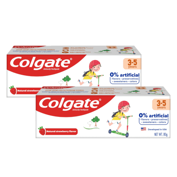 Combo 2 Kem Đánh Răng Colgate Trẻ Em Thiên Nhiên 3-5 tuổi 80g