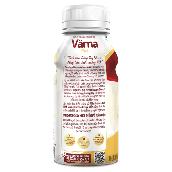 Värna Elite Sâm Ngọc Linh Đông Trùng Hạ Thảo chai 237ml