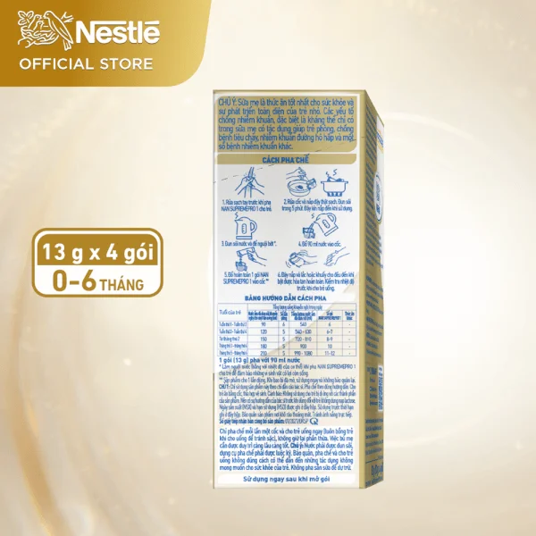 Sữa NAN SUPREME PRO số 1 4x13g (0-6 tháng)