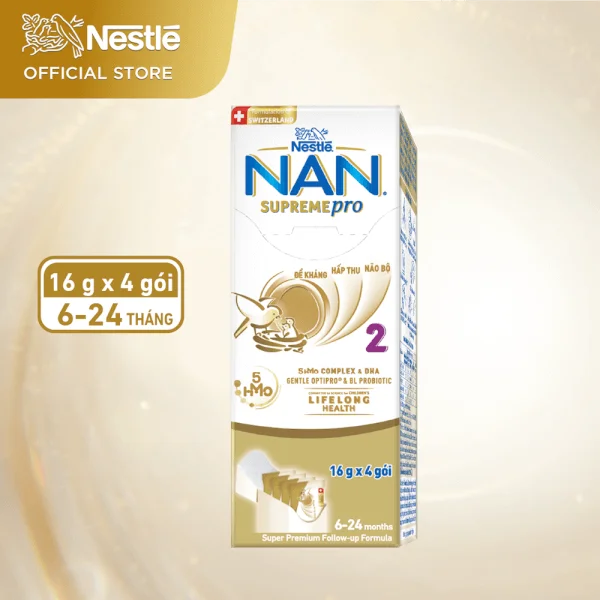 Sữa NAN SUPREME PRO số 2 4x16g (6-24 tháng)