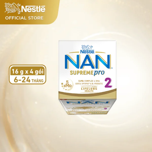Sữa NAN SUPREME PRO số 2 4x16g (6-24 tháng)