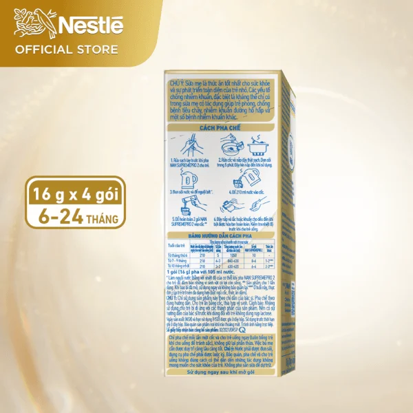 Sữa NAN SUPREME PRO số 2 4x16g (6-24 tháng)