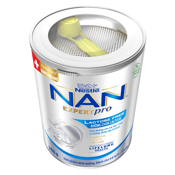 Sản phẩm dinh dưỡng công thức Nestle Nan Expert Pro Lactose Free không chứa lactose 380g