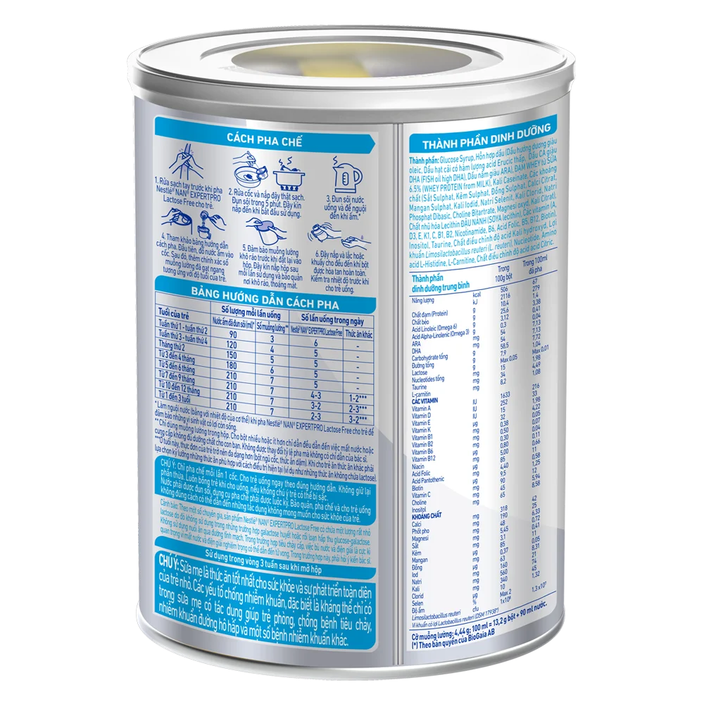 Sản phẩm dinh dưỡng công thức Nestle Nan Expert Pro Lactose Free không chứa lactose 380g (Giao bao bì ngẫu nhiên)