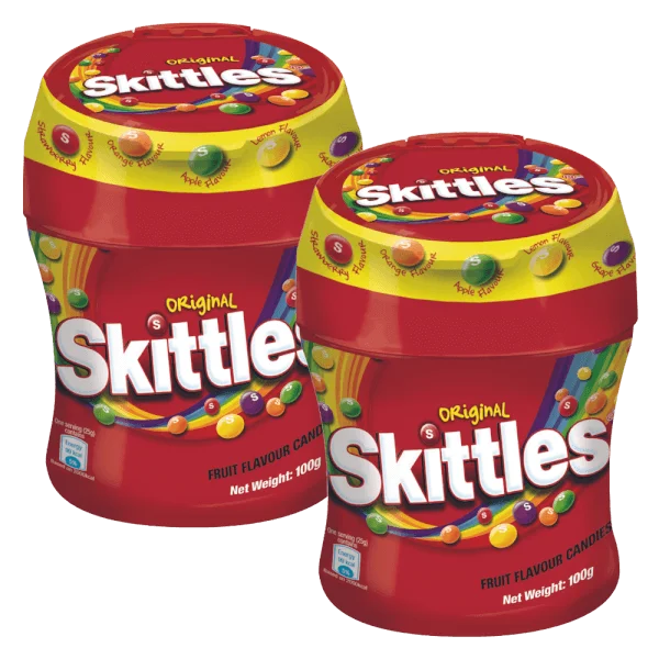 Combo 2 Kẹo trái cây Skittles Hũ 100g