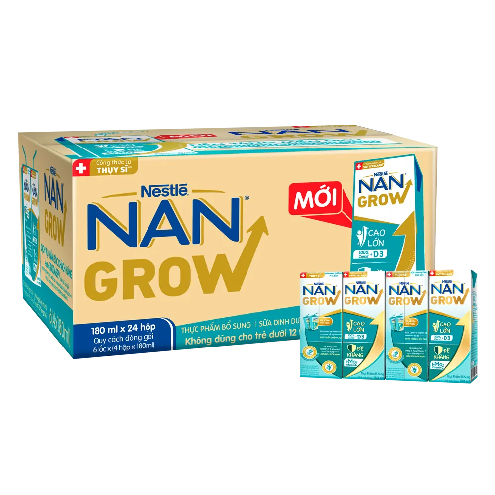 Thùng thực phẩm bổ sung Nestlé NANGROW 6 (4x180ml)