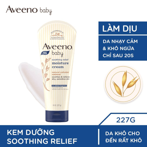 Combo 2 Kem dưỡng da cho bé Aveeno Baby dành cho da khô & nhạy cảm 227g