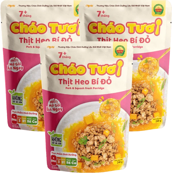 Combo 3 Cháo tươi Cây Thị Thịt heo bí đỏ