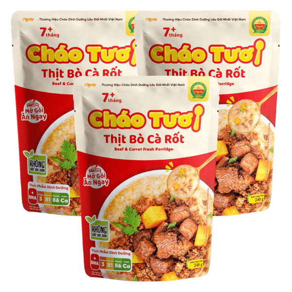 Combo 3 Cháo tươi Cây Thị Thịt bò cà rốt