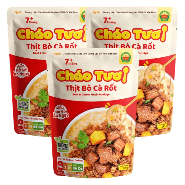 Combo 3 Cháo tươi Cây Thị Thịt bò cà rốt